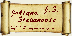 Jablana Stepanović vizit kartica